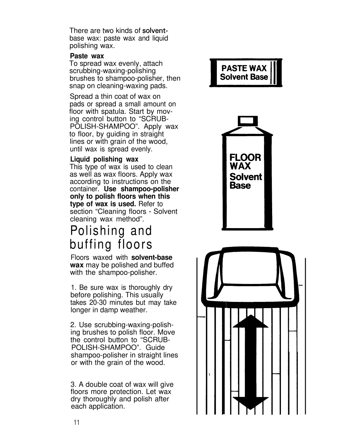 Hoover Shampoo- Polisher manual Polishing and buffing floors 