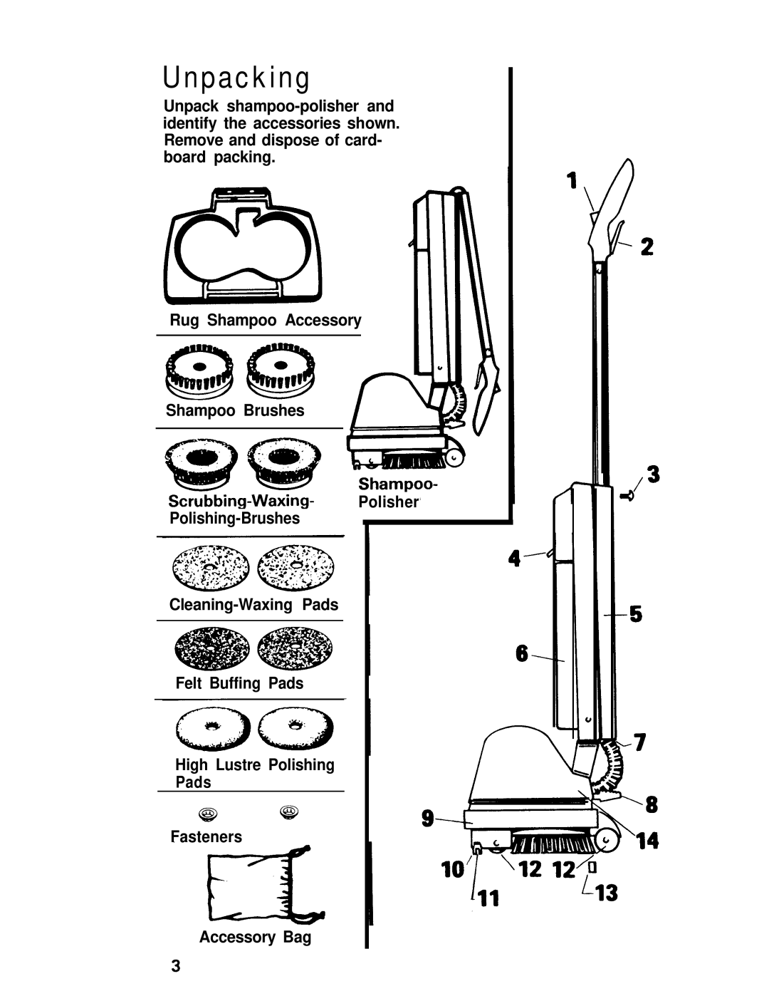 Hoover Shampoo- Polisher manual Unpacking 