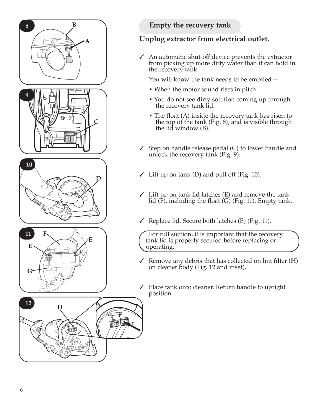 Hoover Steam Vac Duo Deep Cleaner manual 11 F 