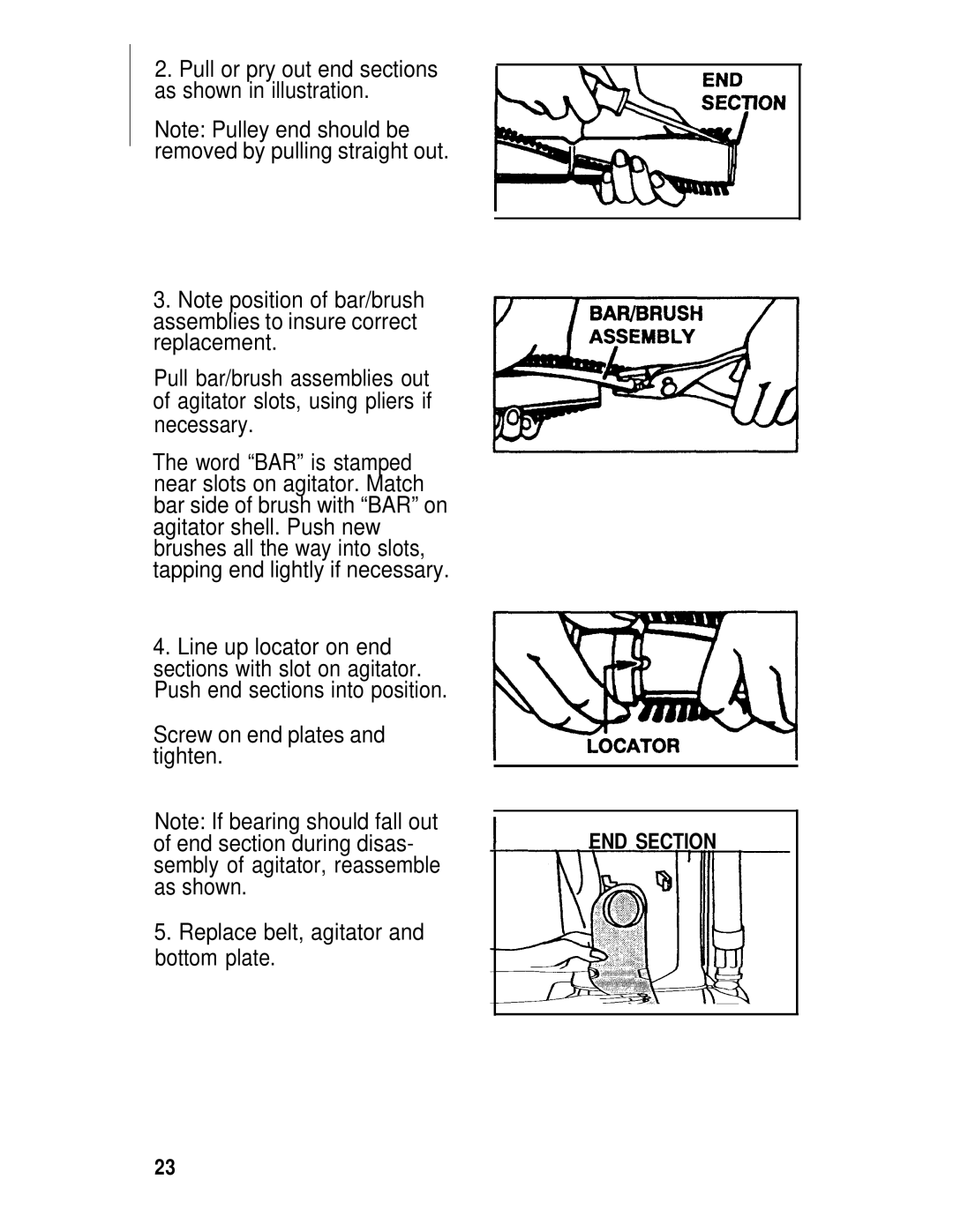 Hoover U3737, U3745, U3721 manual END Section 