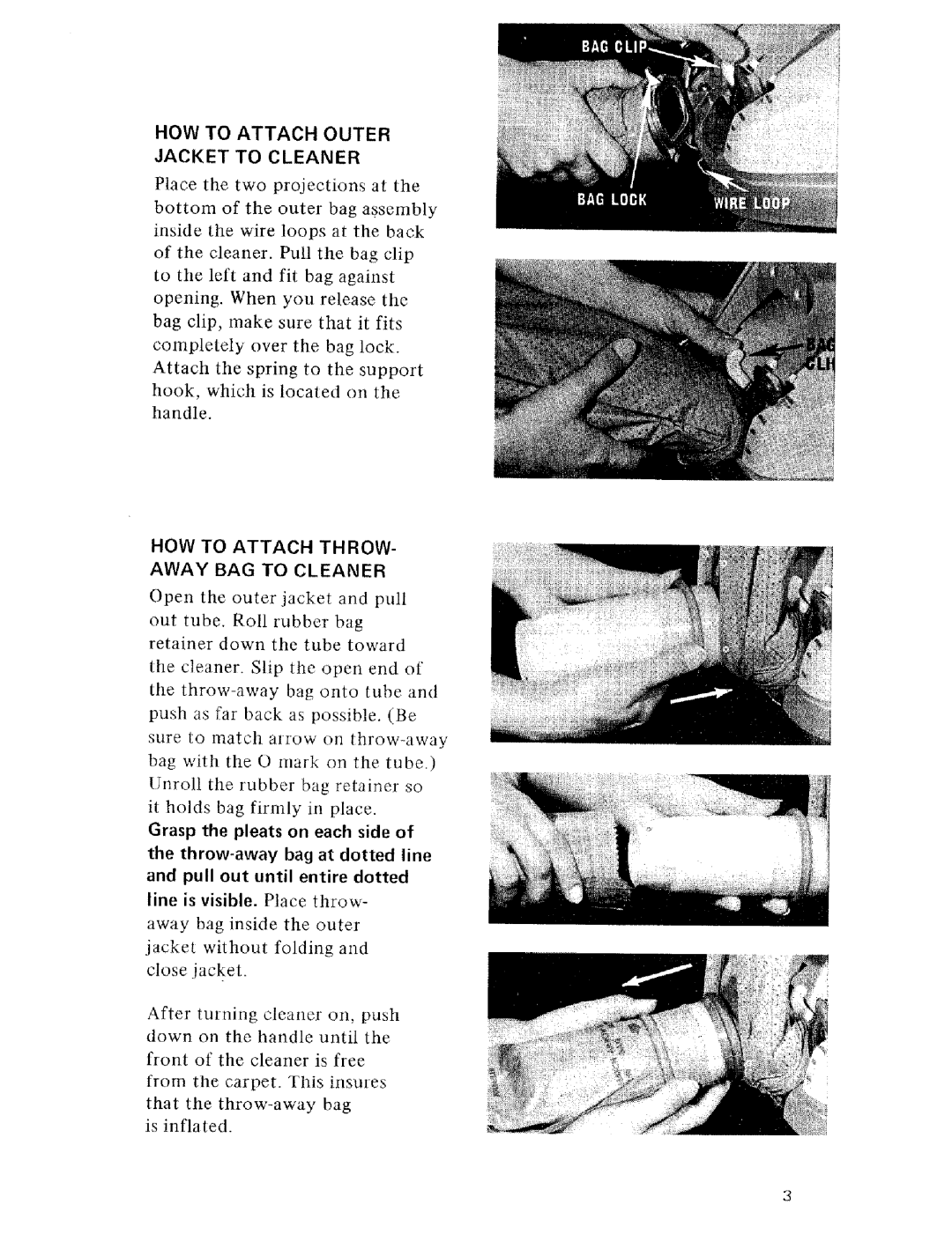 Hoover U4001 owner manual How To Attach Outer Jacket To Cleaner 