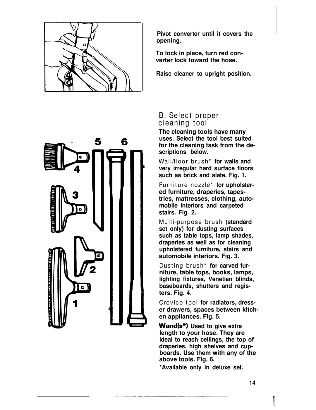 Hoover U4361, U4359 manual Select proper cleaning tool 