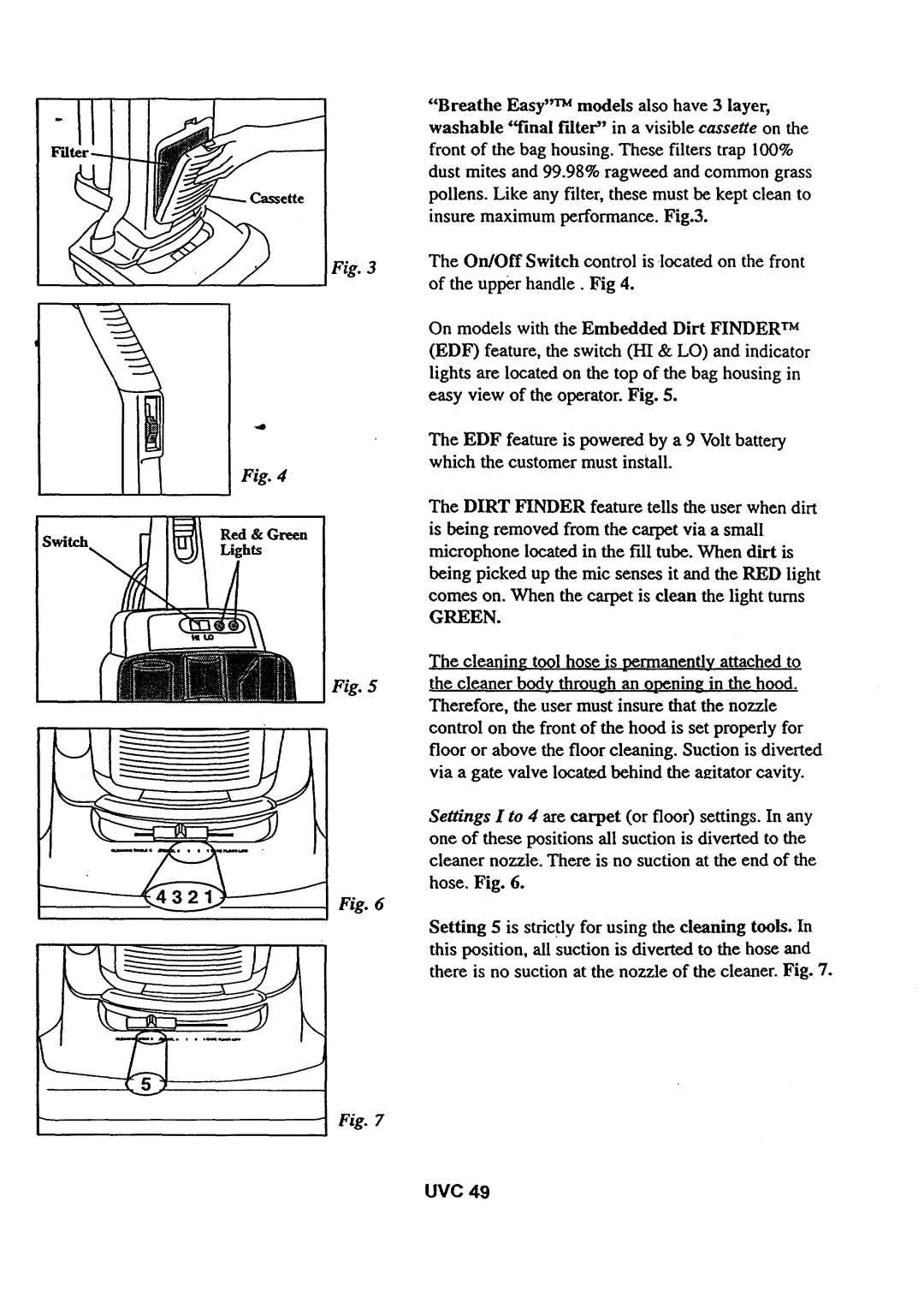 Hoover U5248-930 warranty Uvc 