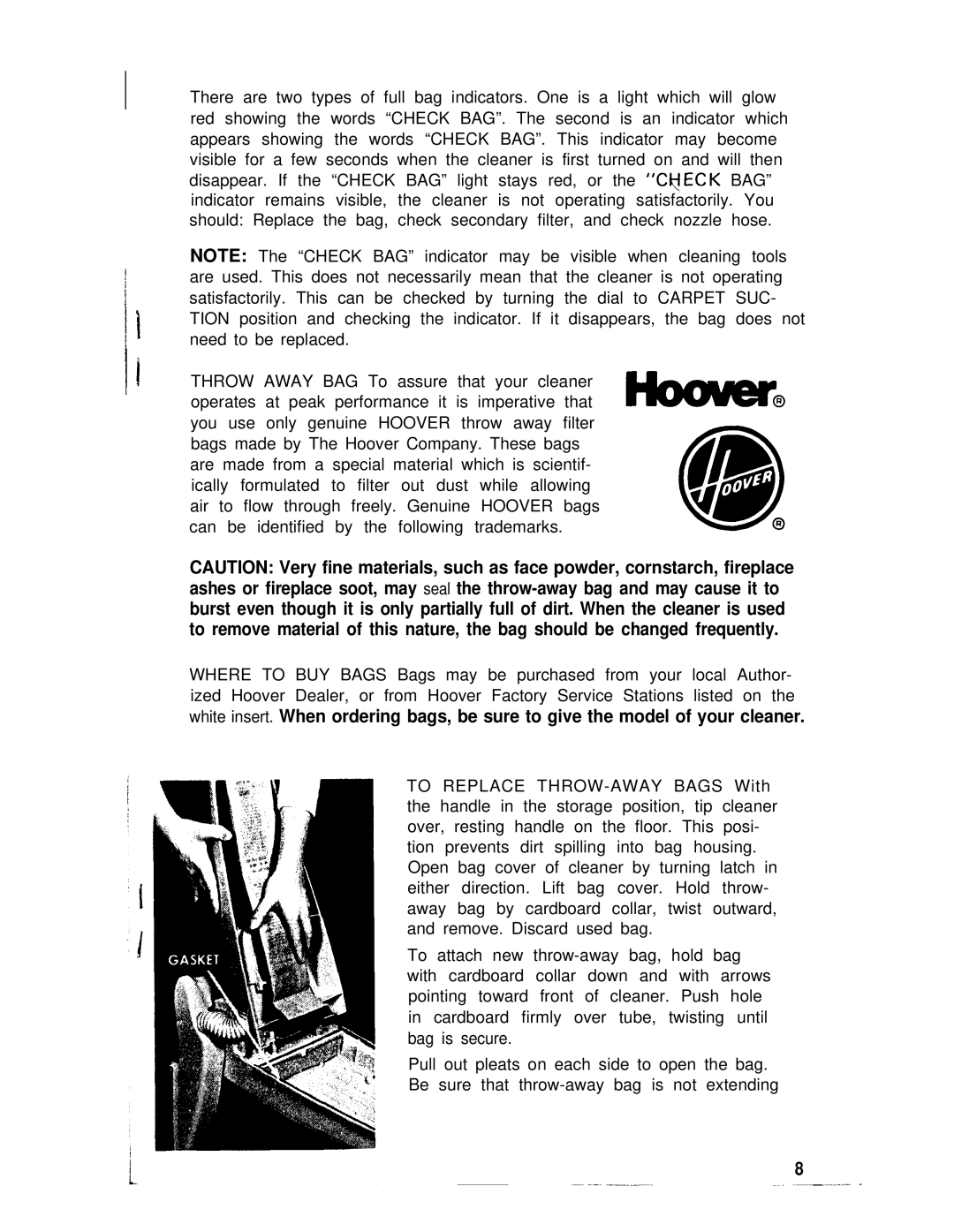 Hoover U6049 manual ~~. ~ 