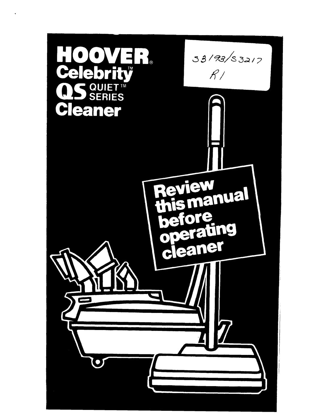 Hoover Vacuum Cleaners manual 