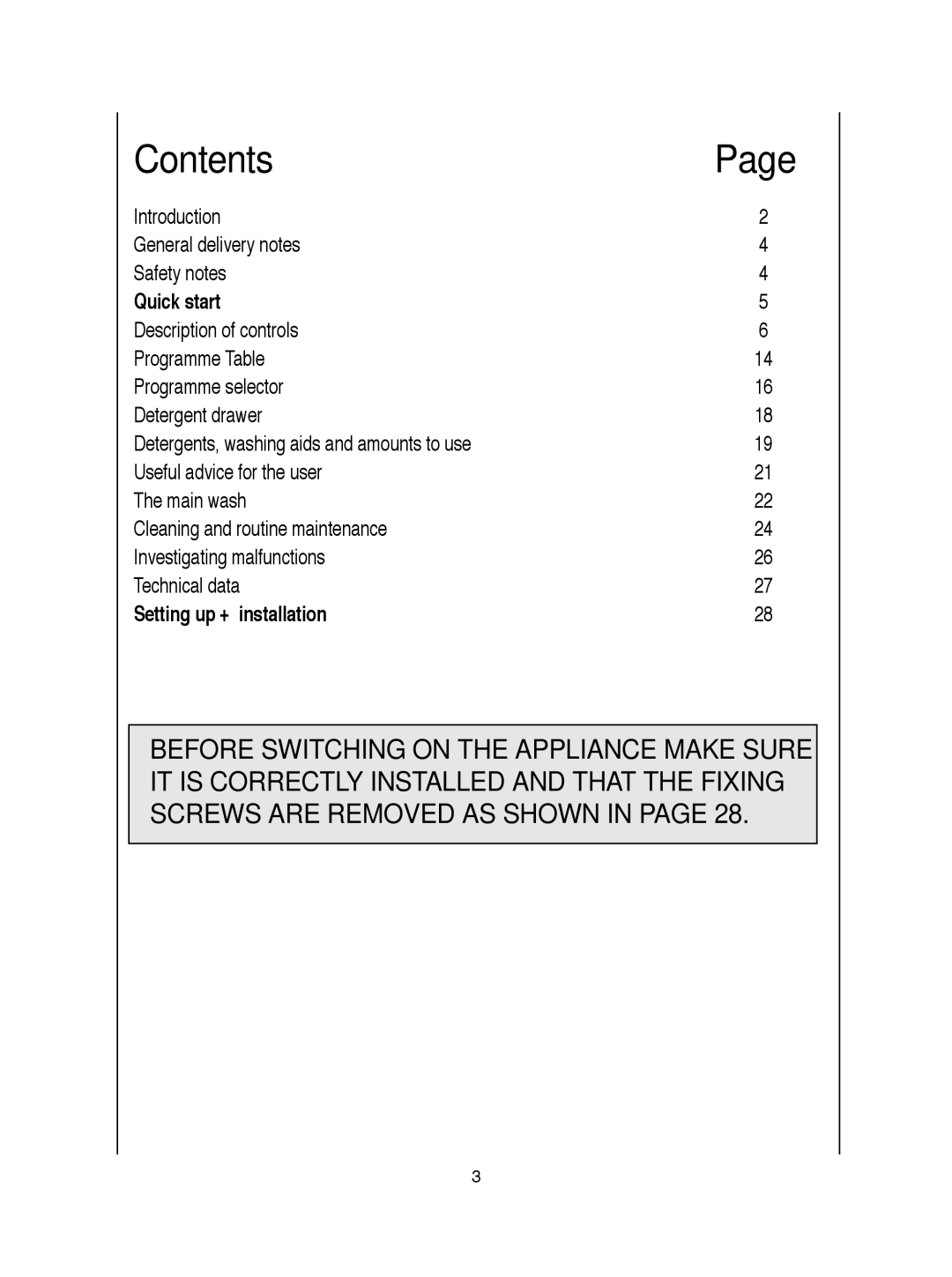 Hoover VISION HD manual Contents 