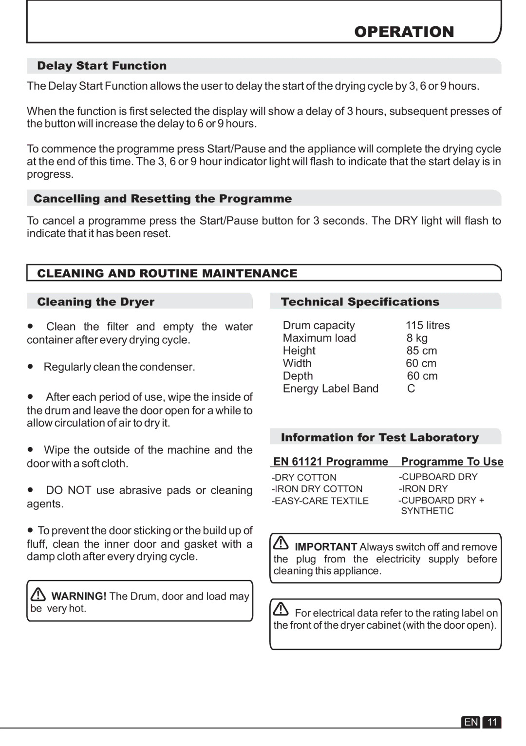 Hoover VTC 680C manual Operation, Cleaning and Routine Maintenance 