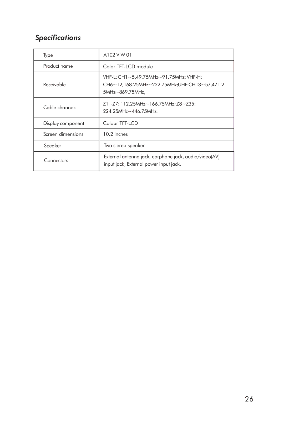 Horizon Fitness 5.1T manual Specifications 