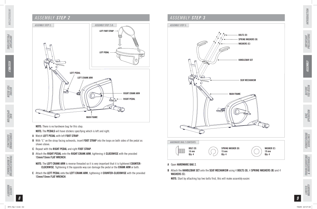 Horizon Fitness B701 manual Introduction 