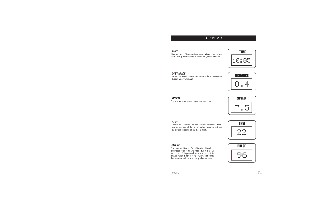 Horizon Fitness Bicycle manual S P L a Y 