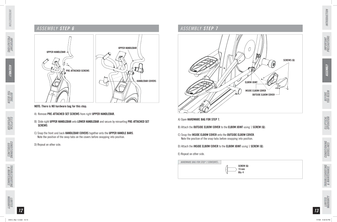 Horizon Fitness CE6.0 manual YOU Begin 