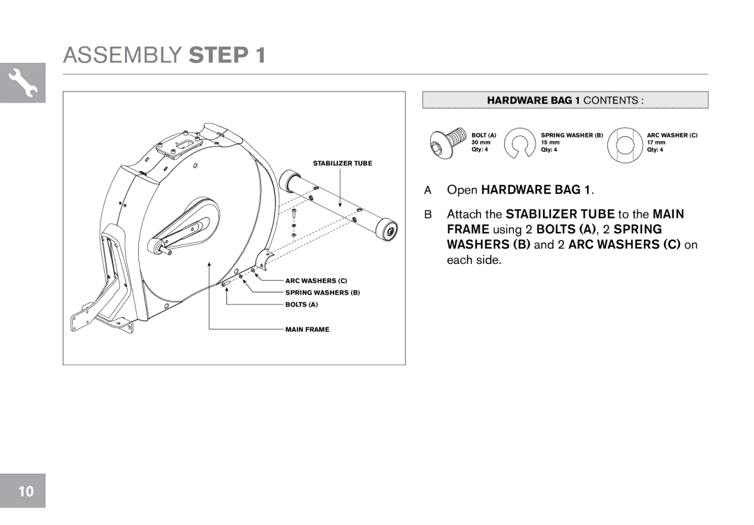 Horizon Fitness CE9.2 owner manual Assembly Step 