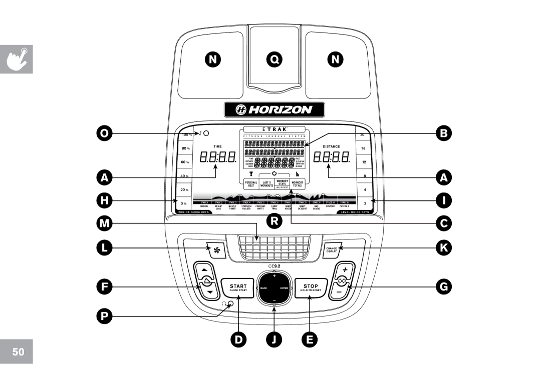 Horizon Fitness CE9.2 owner manual 100 % 