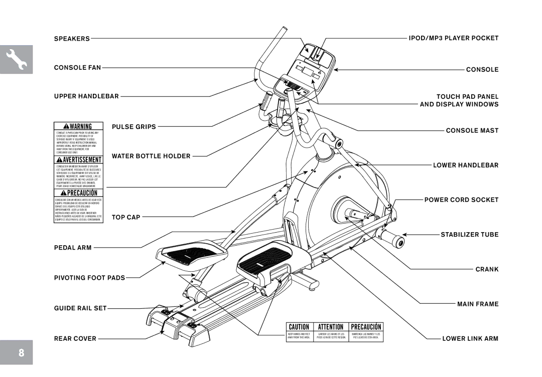 Horizon Fitness CE9.2 owner manual Precaución 