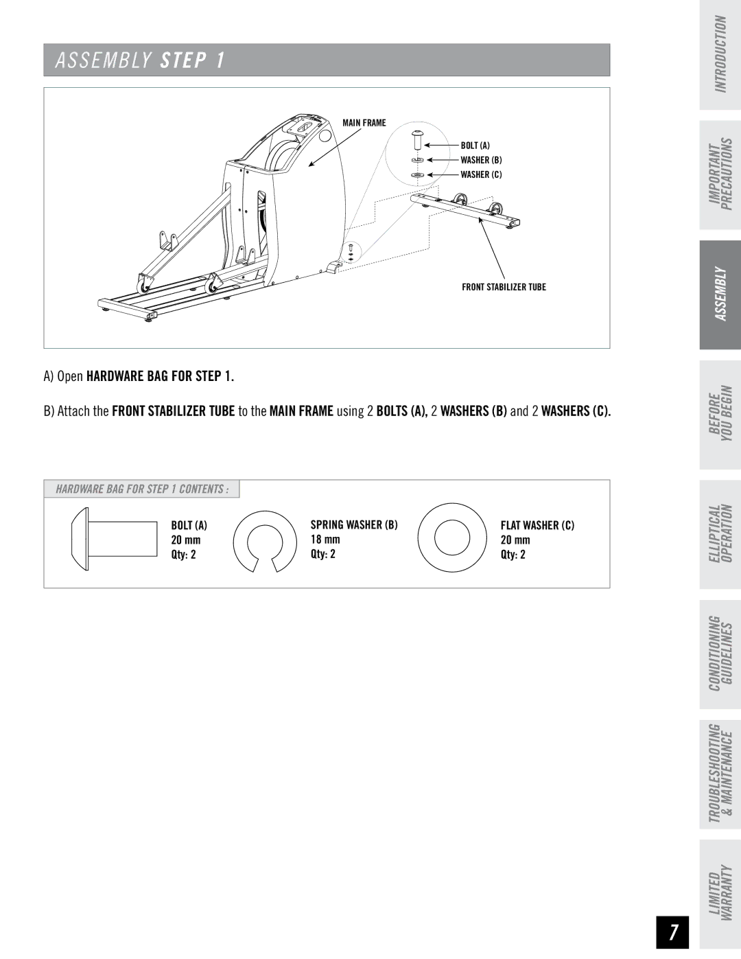 Horizon Fitness CSE4.6, CSE3.6 quick start S E M B LY Step 