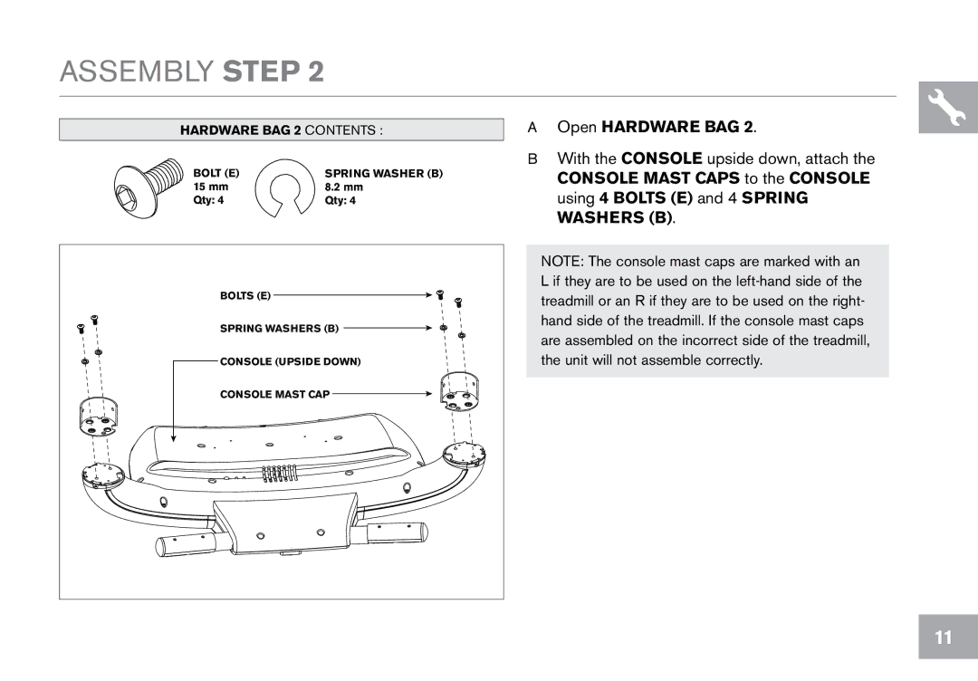 Horizon Fitness CT12.1 owner manual Hardware BAG 2 Contents 