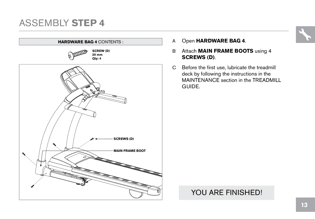 Horizon Fitness CT12.1 owner manual YOU are Finished 