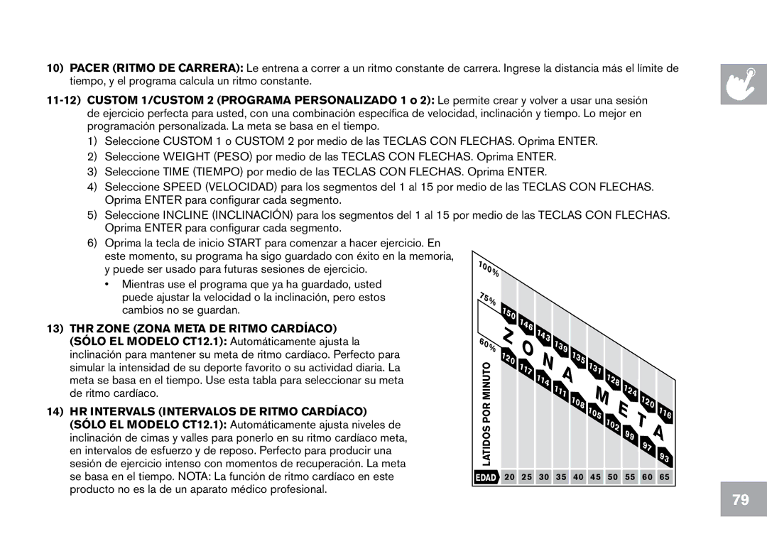 Horizon Fitness CT12.1 owner manual 124 