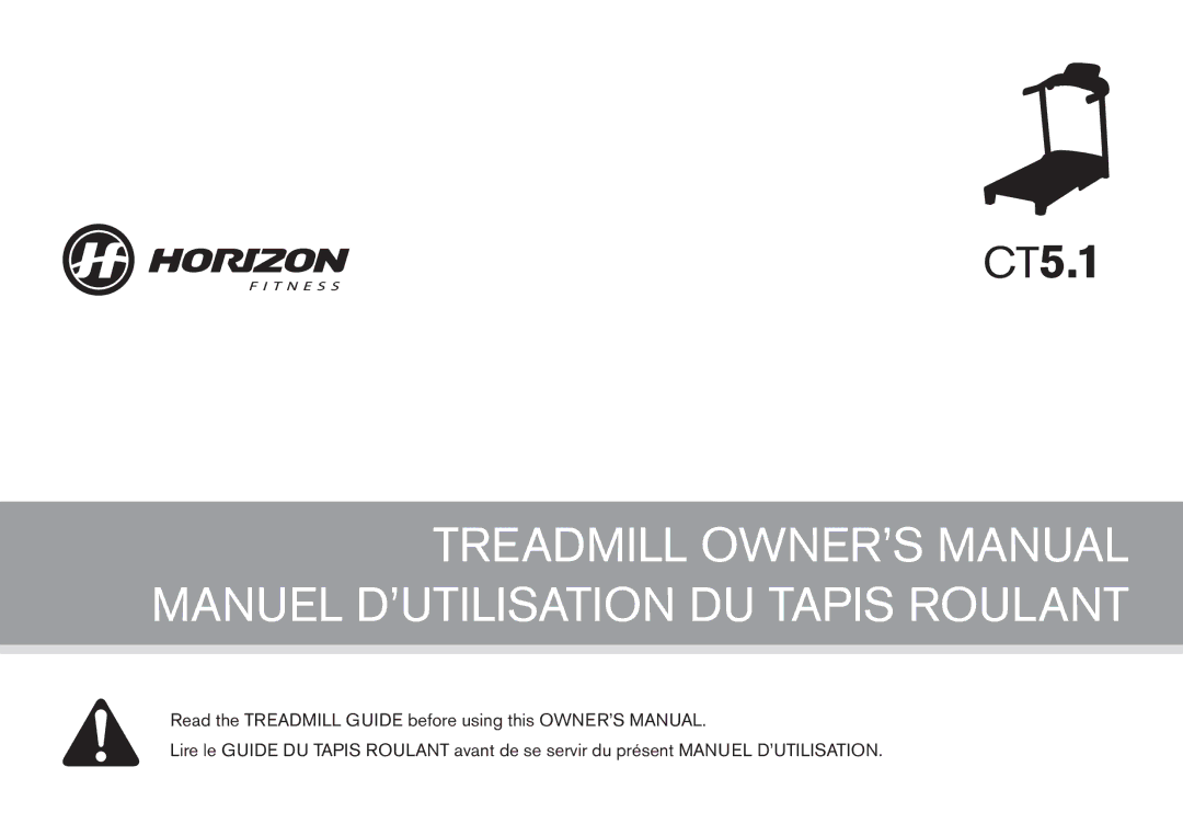 Horizon Fitness CT5.1 owner manual 