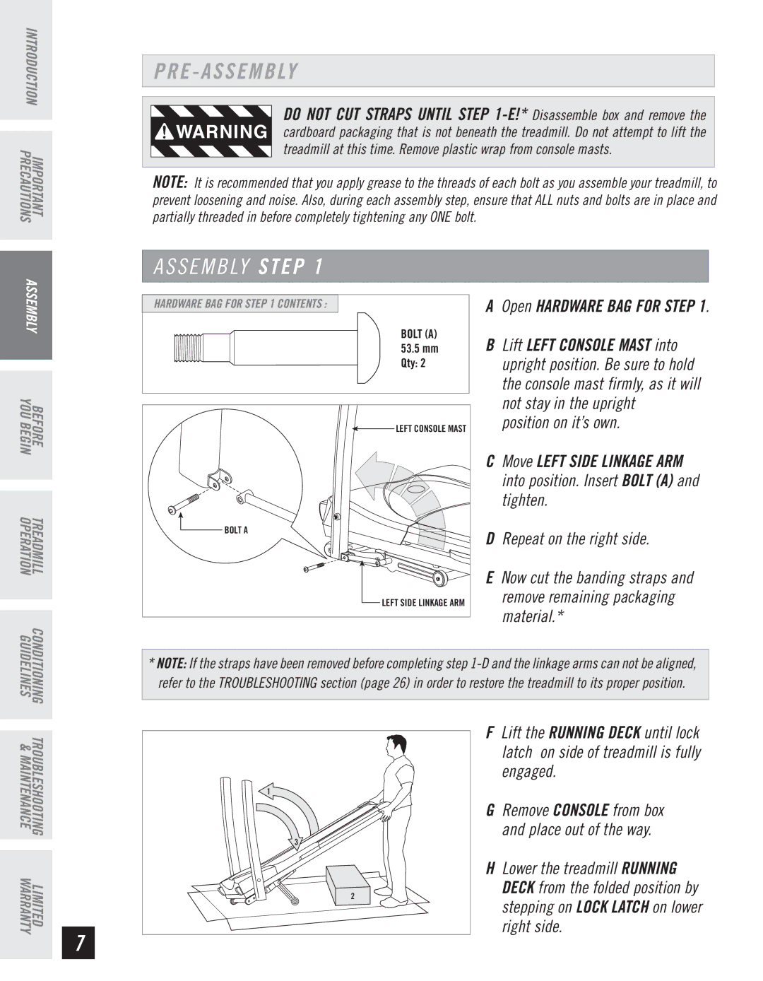 Horizon Fitness CT61 manual S E M B LY Step 