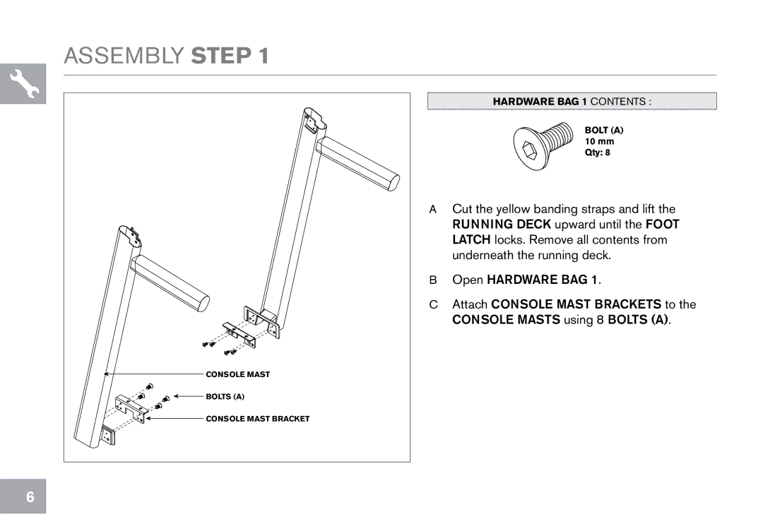 Horizon Fitness CT7.1, T203 owner manual Assembly Step 