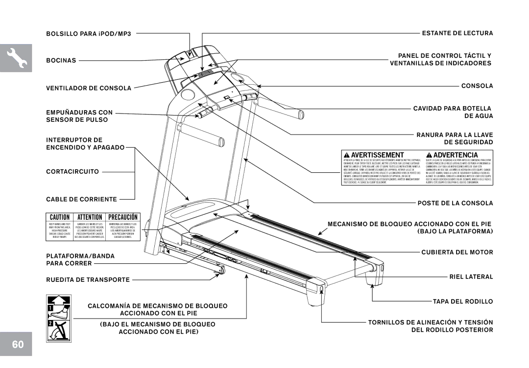 Horizon Fitness CT7.1, T203 owner manual Cable DE Corriente 