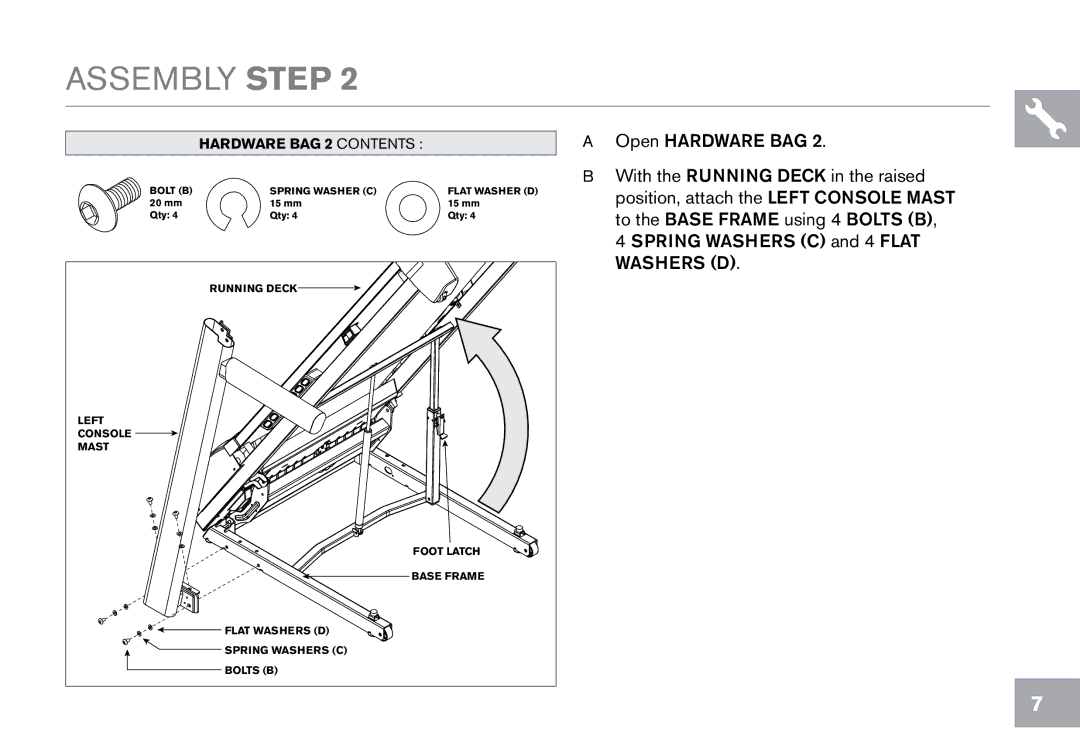 Horizon Fitness T203, CT7.1 owner manual Hardware BAG 2 Contents 