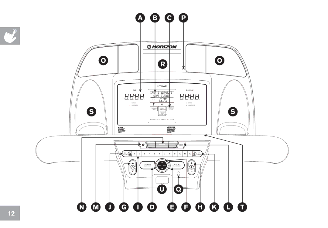 Horizon Fitness CT9.1 owner manual J G I D H K L T 