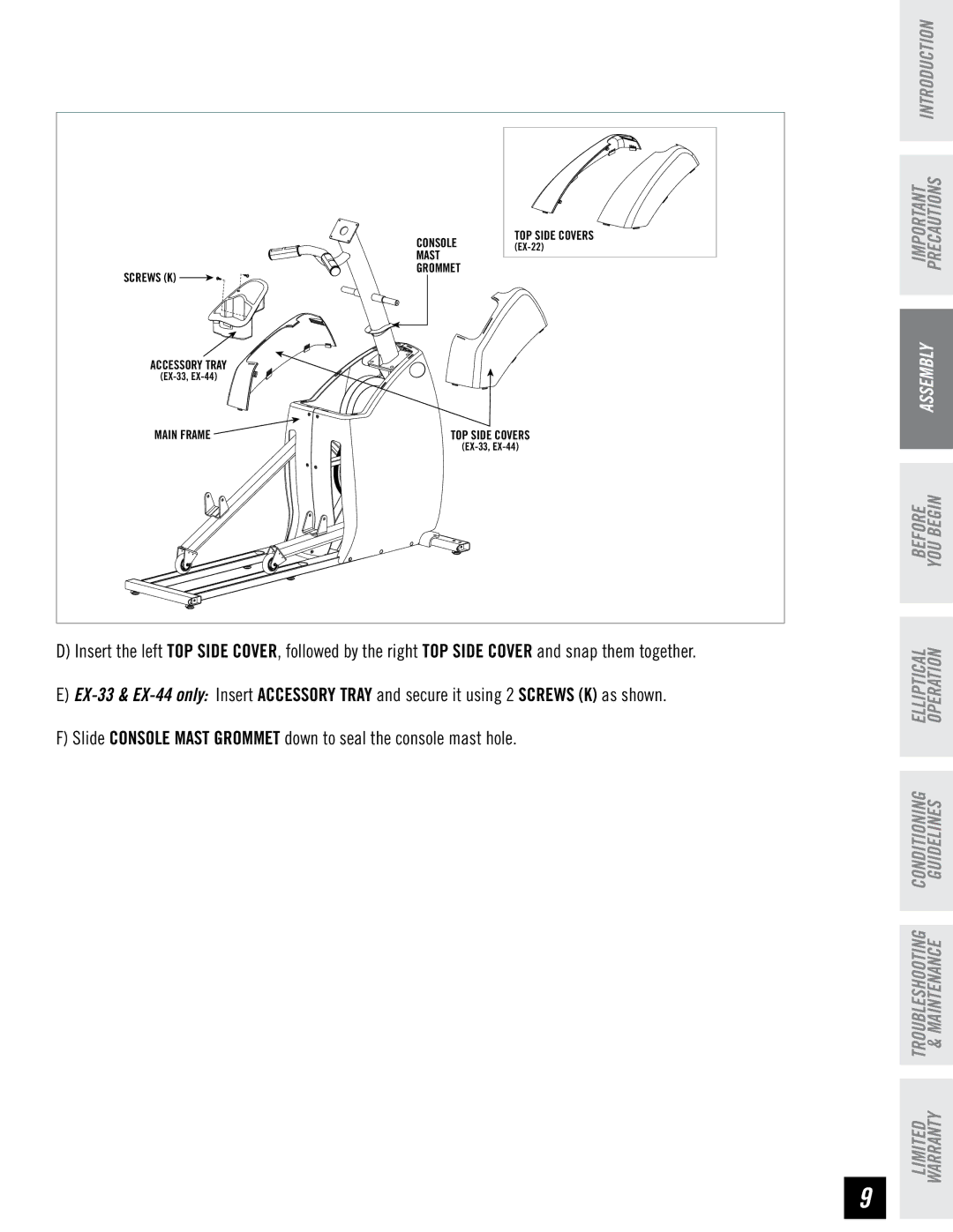 Horizon Fitness EX-22, EX-33, EX-44 manual $0/40 5014*%&$07&34 