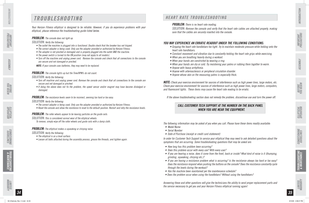 Horizon Fitness EX-55, EX-75, EX-65 manual Heart Rate Troubleshooting, When YOU are Near the Equipment 