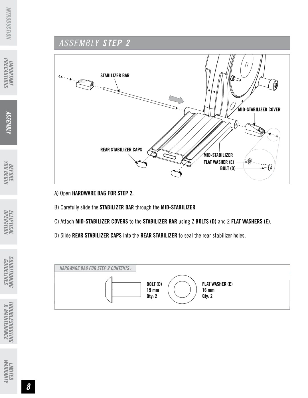 Horizon Fitness EX-66 manual Conditioning Troubleshooting Guidelines & Maintenance 