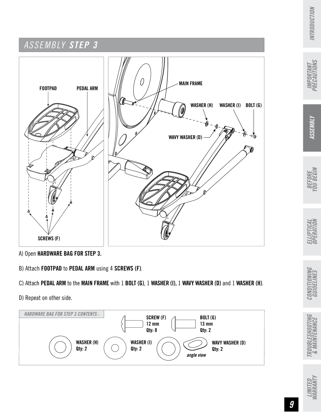 Horizon Fitness EX-66 manual Repeat on other side 