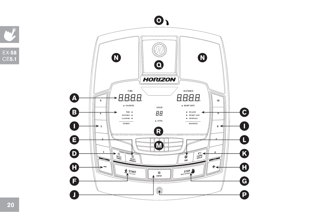 Horizon Fitness EX-68, GS1050E, EX-78, CE5.1, EX-58 owner manual Ti Me 