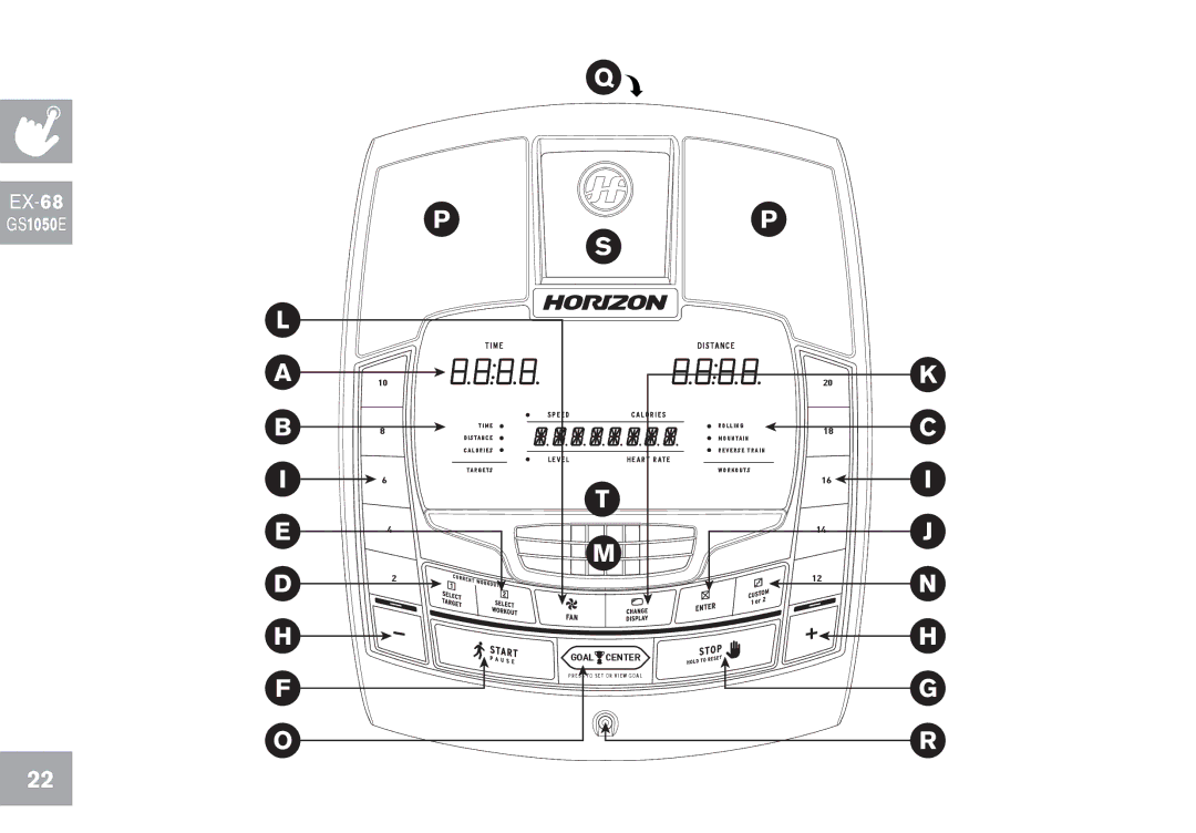 Horizon Fitness EX-78, GS1050E, CE5.1, EX-58 owner manual EX-68 