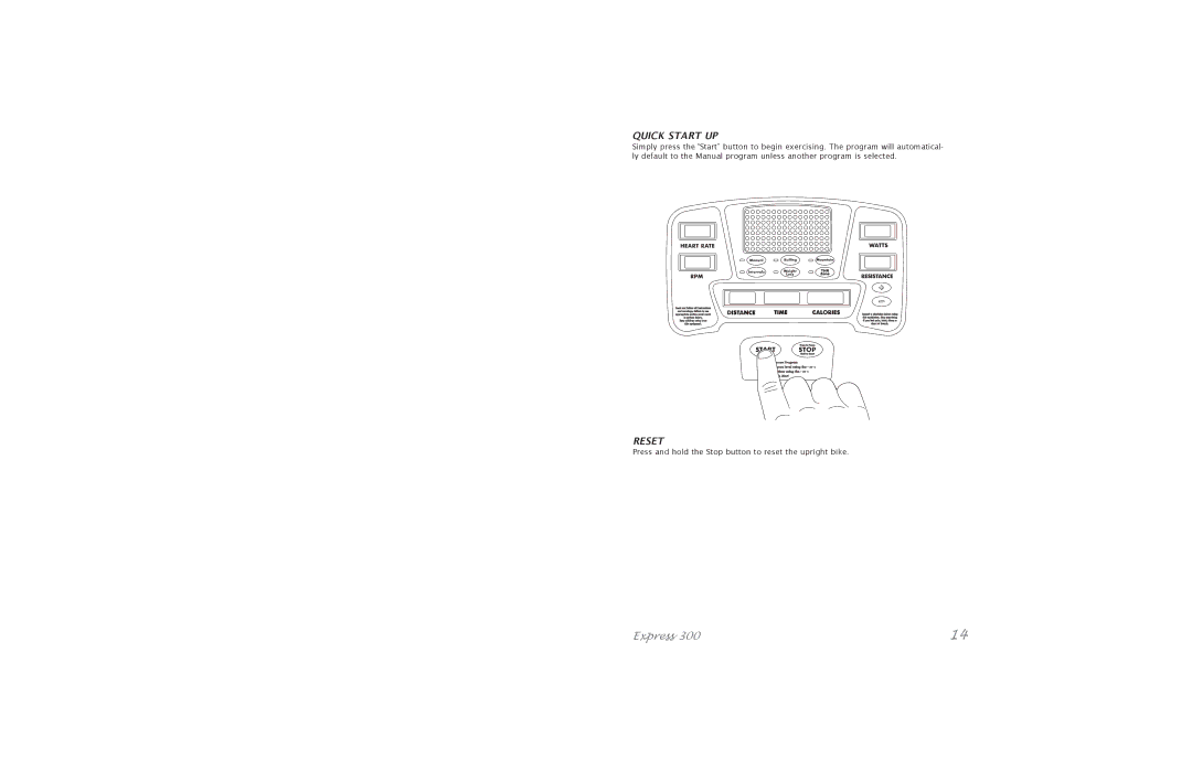 Horizon Fitness Express SERIES manual 