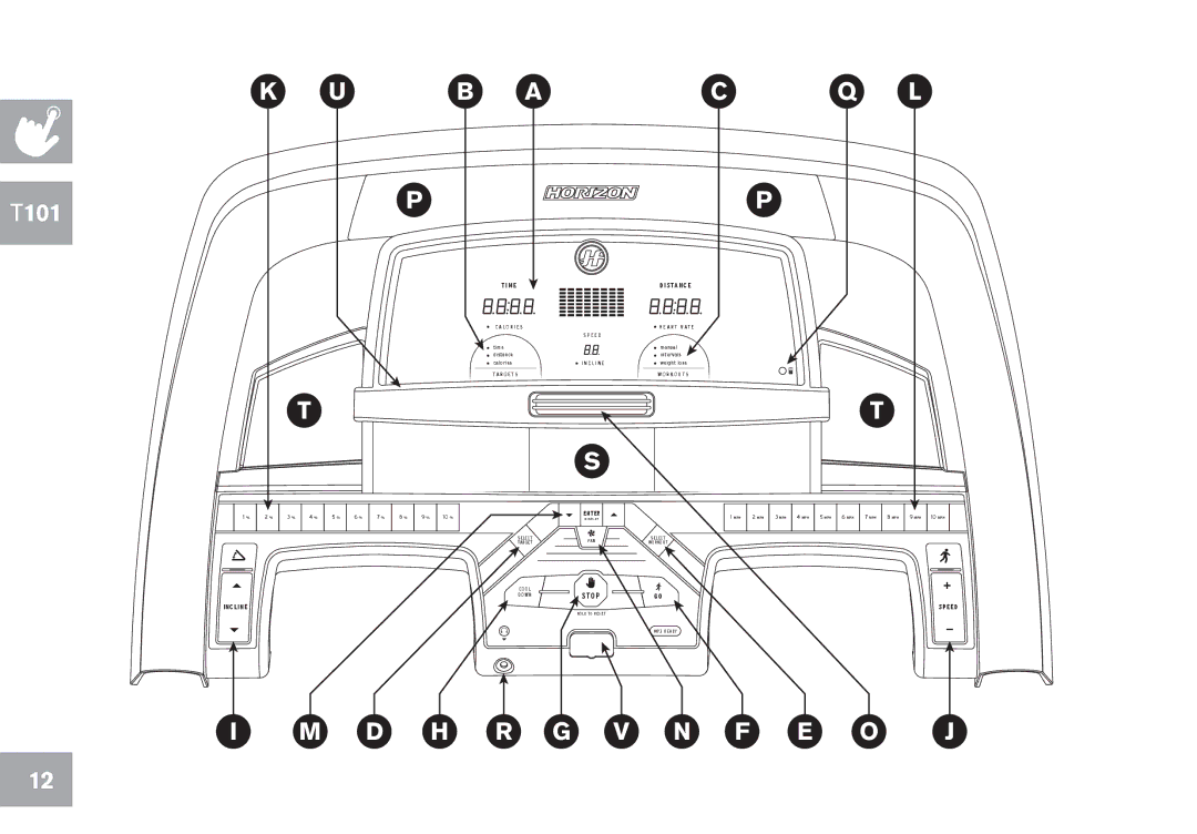 Horizon Fitness GS950T, CT7.1, T102, T103 owner manual D H R G V N F E O J 