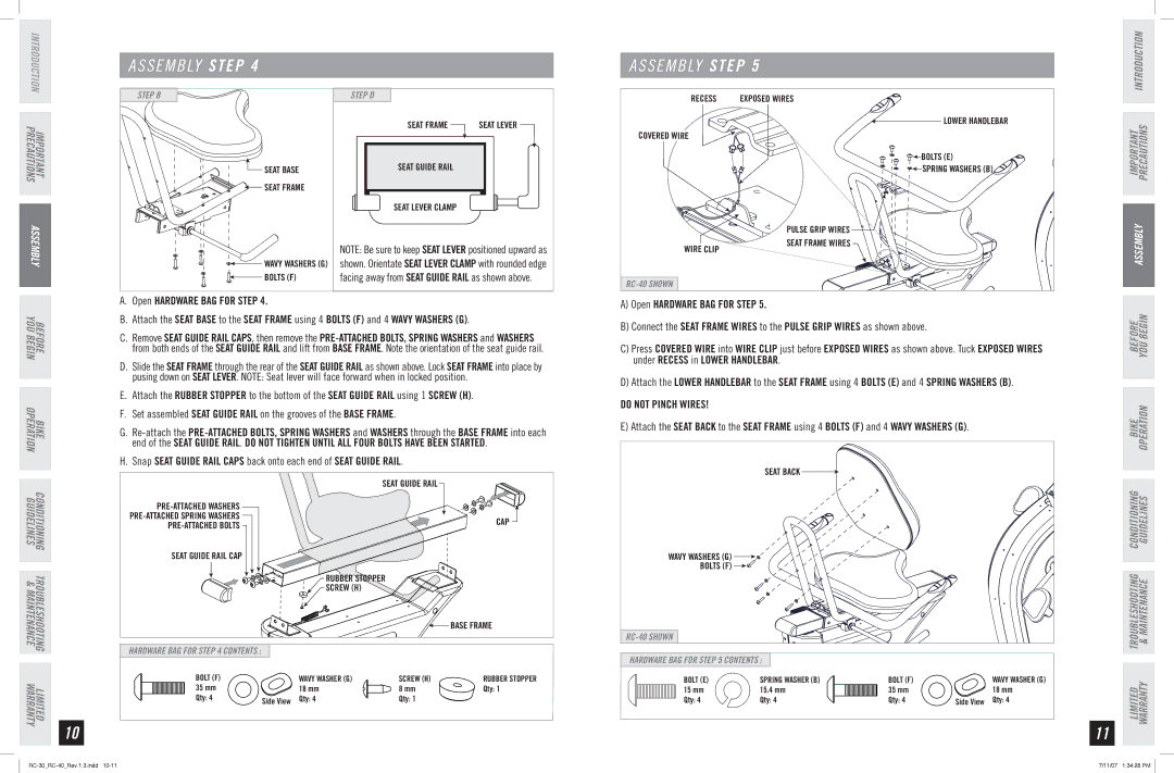 Horizon Fitness RC-40, RC-30 manual Introduction 