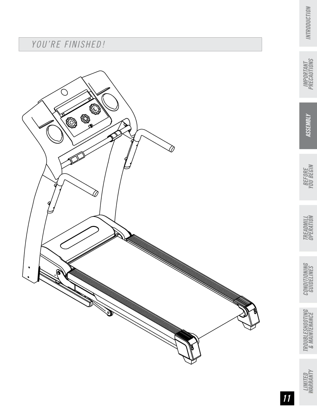 Horizon Fitness RST5.6 manual YOU’RE Finished 