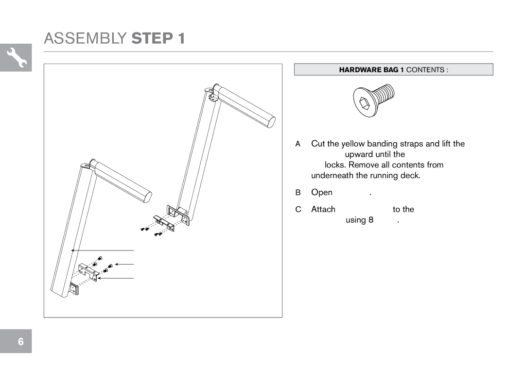 Horizon Fitness T101 owner manual Assembly Step 