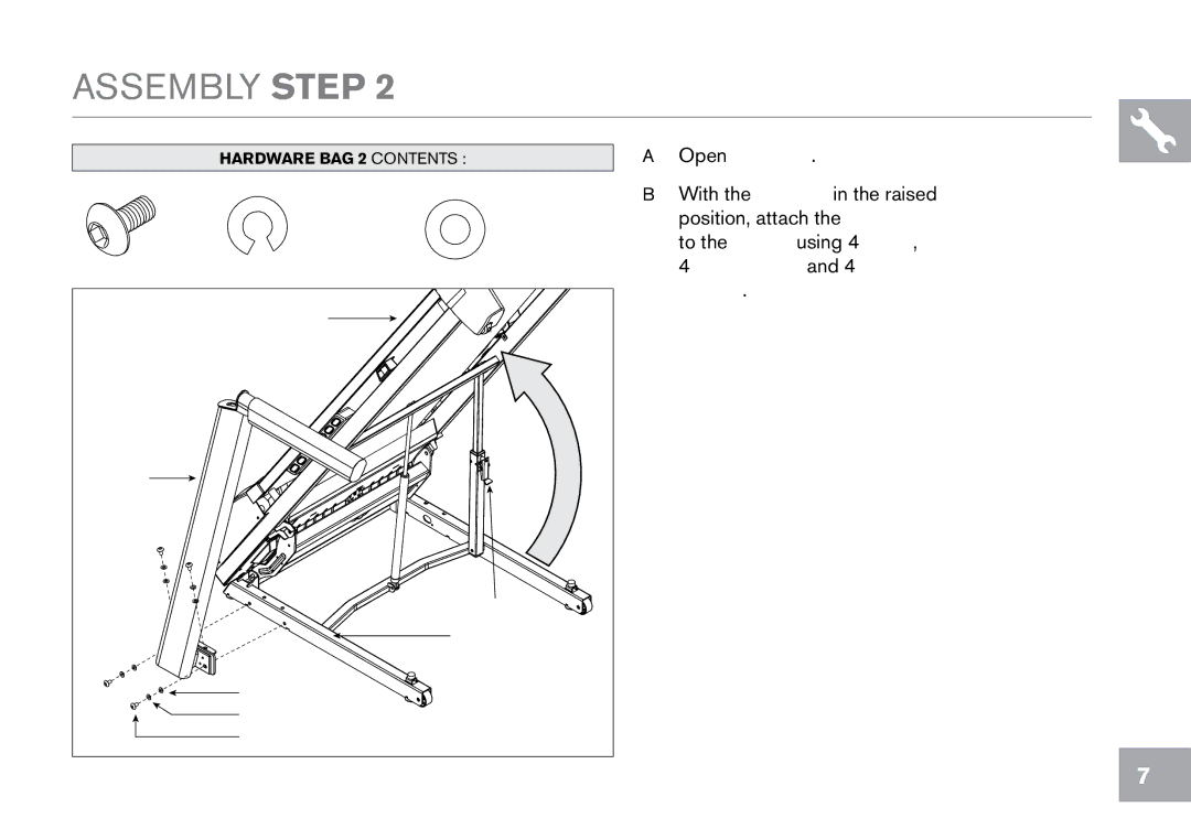 Horizon Fitness T101 owner manual Hardware BAG 2 Contents 