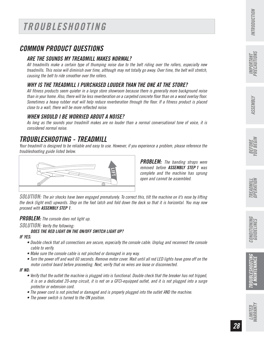 Horizon Fitness T10K Common Product Questions, Troubleshooting Treadmill, Are the Sounds MY Treadmill Makes NORMAL? 