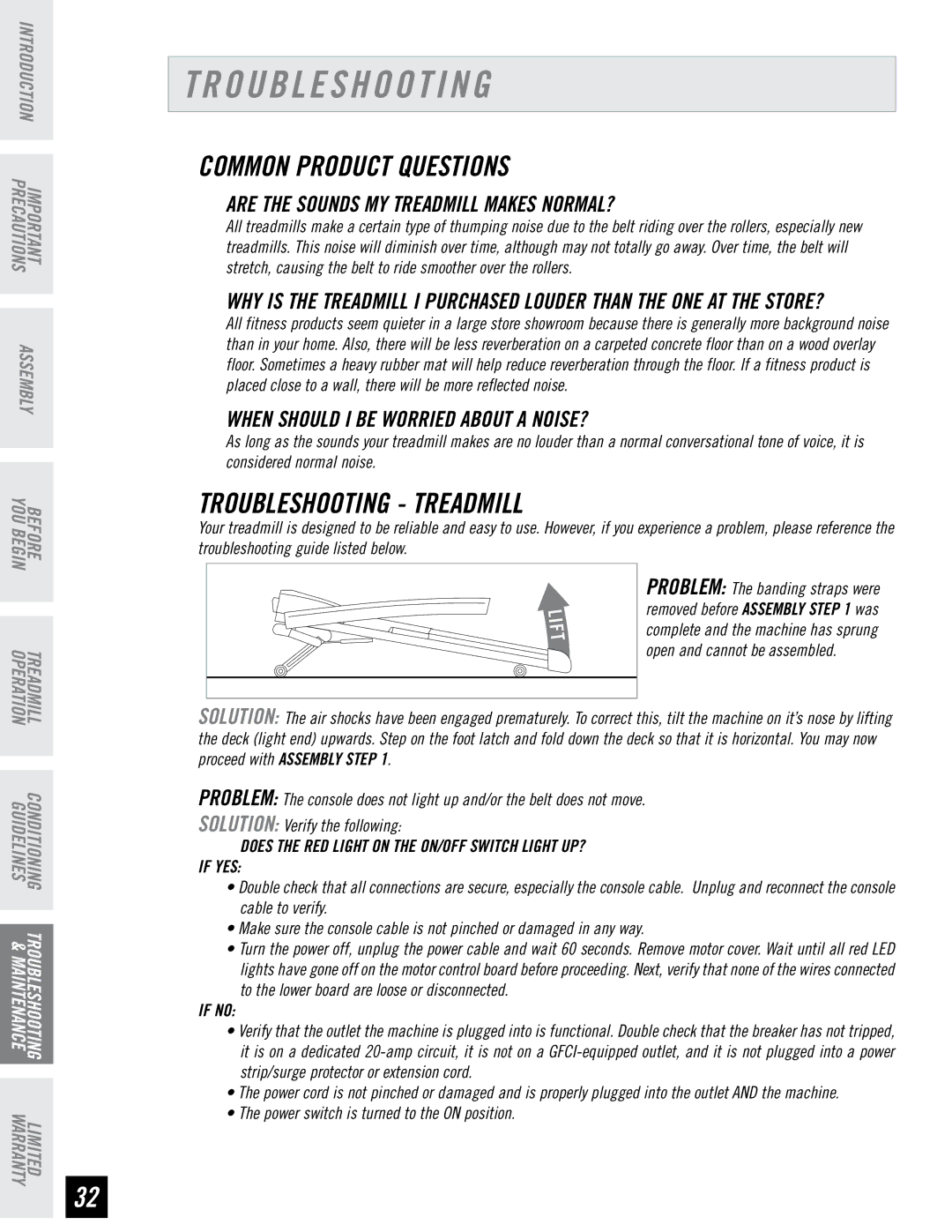 Horizon Fitness T71 T72 Common Product Questions, Troubleshooting Treadmill, Are the Sounds MY Treadmill Makes NORMAL? 