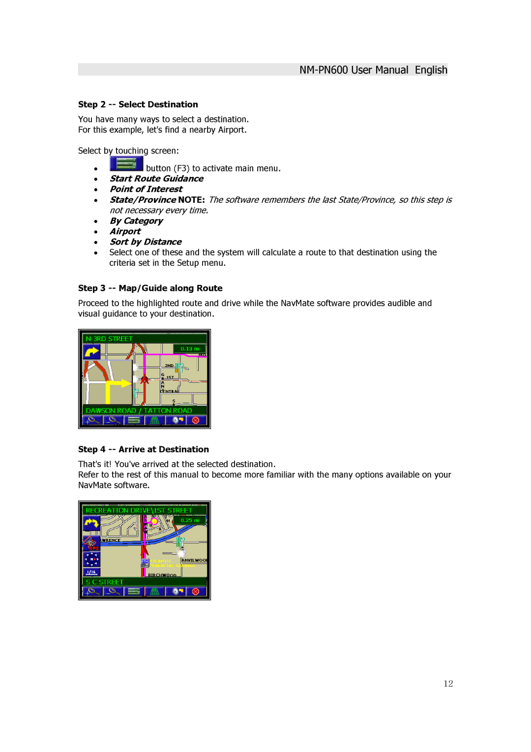 Horizon Navigation NM-PN600 manual 