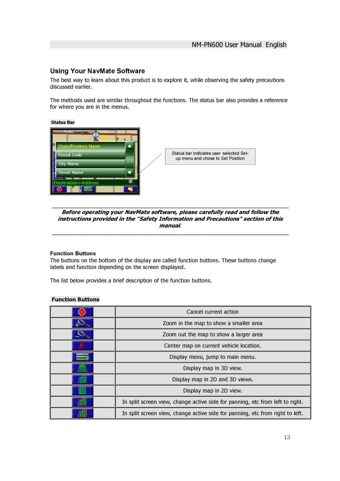 Horizon Navigation NM-PN600 manual Using Your NavMate Software 