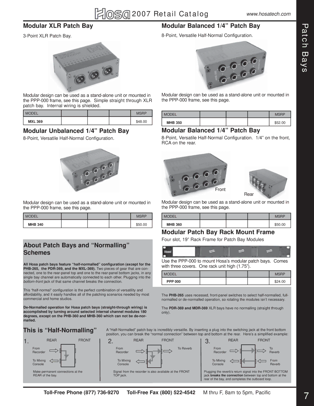 Hosa Technology Audio Digital Solutions manual Patch Bays 