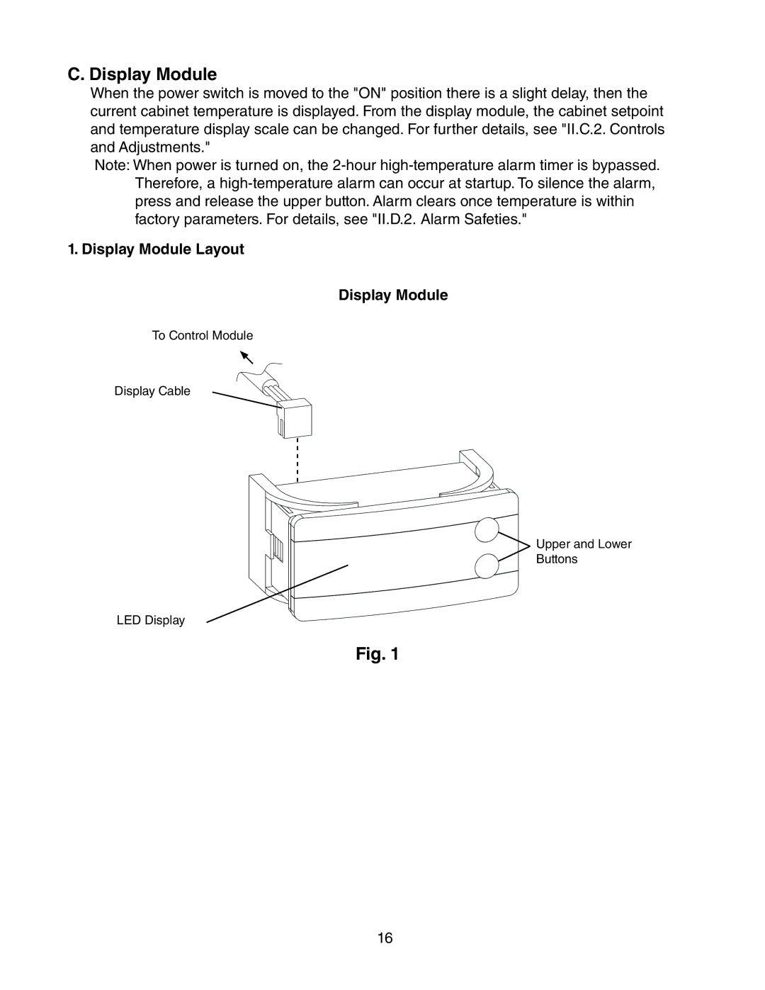 Hoshizaki 73183 service manual Display Module Layout 