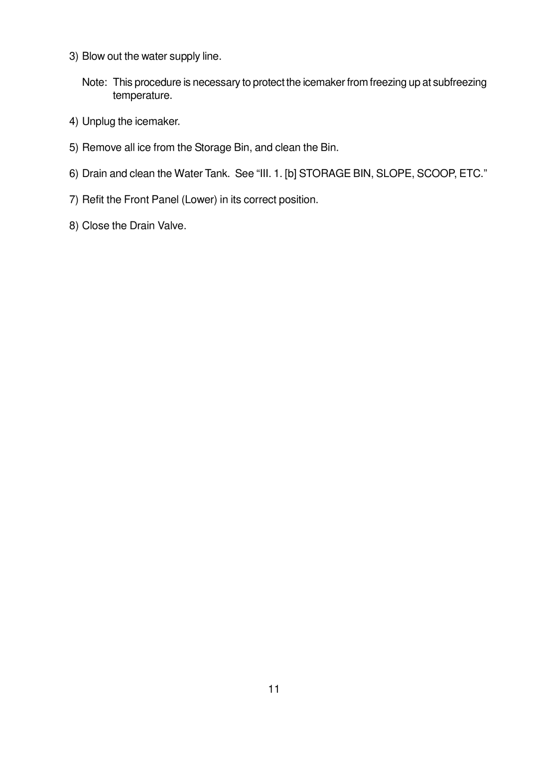 Hoshizaki AM-150BAF, AM-100BAE, AM-150BWF instruction manual 