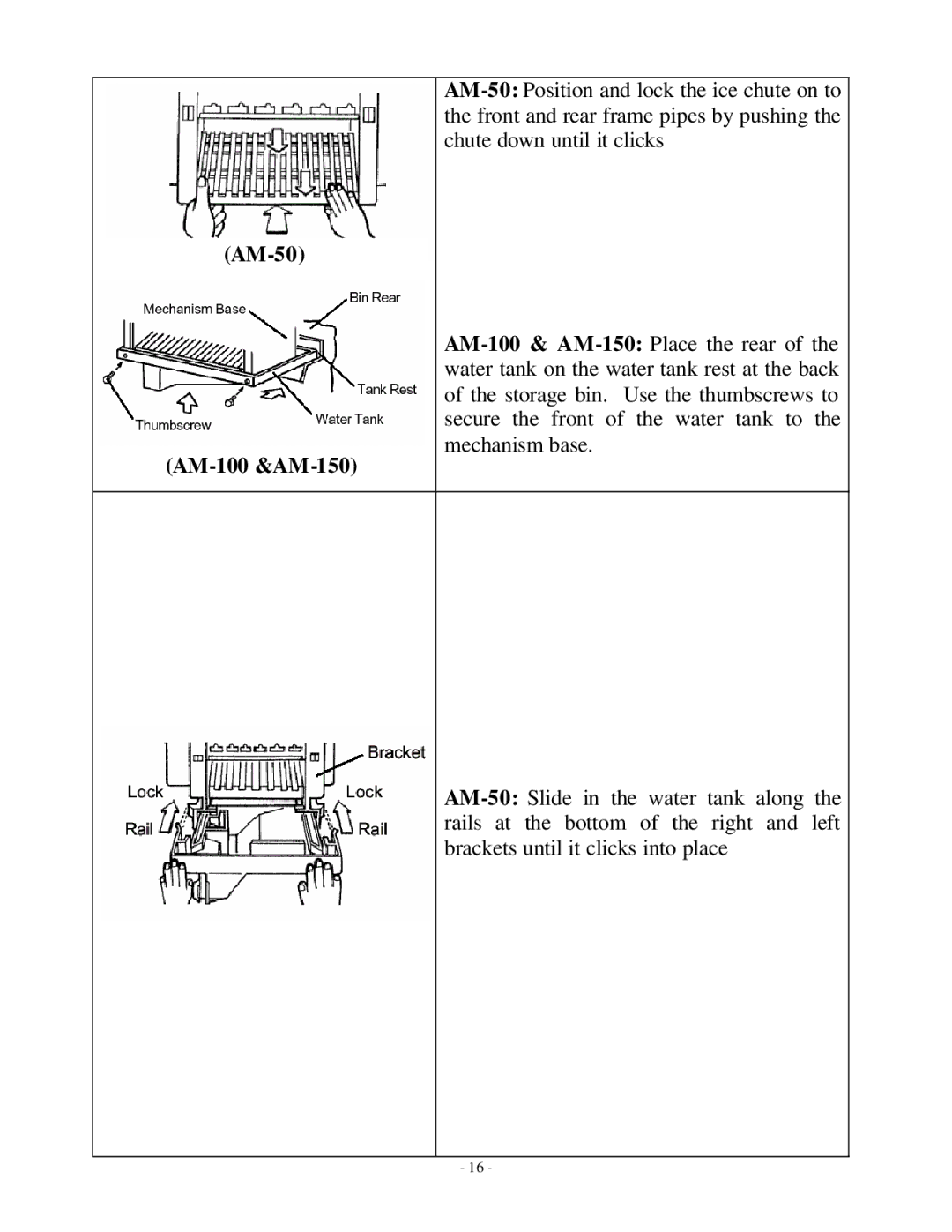 Hoshizaki AM-50BAE manual AM-50 AM-100 &AM-150 