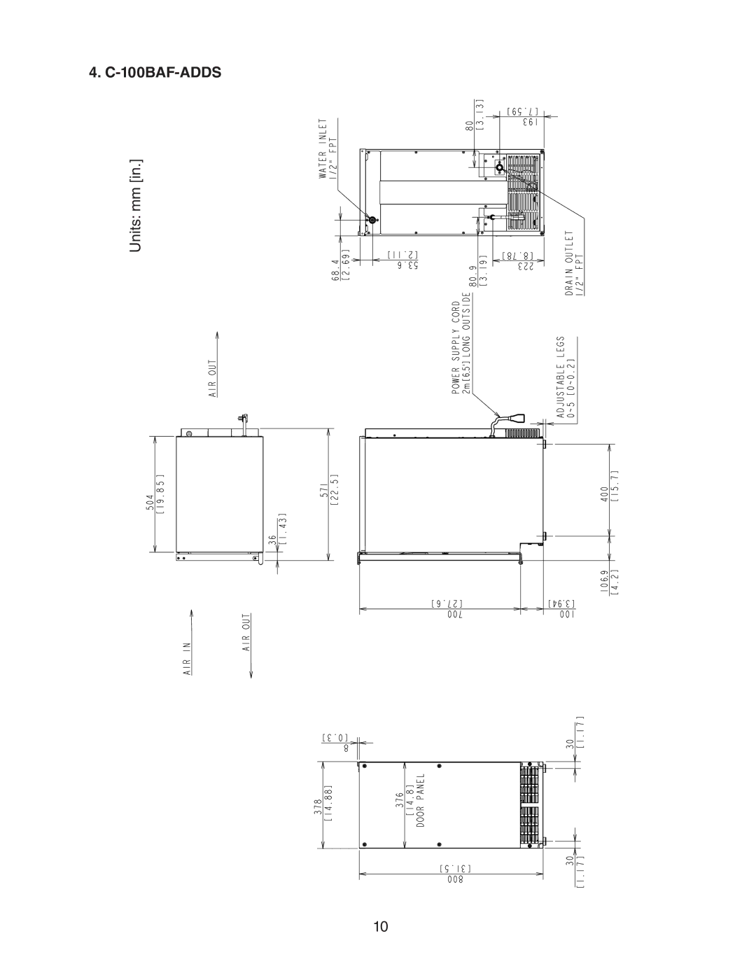 Hoshizaki C-100BAF-DS instruction manual 100BAF-ADDS 