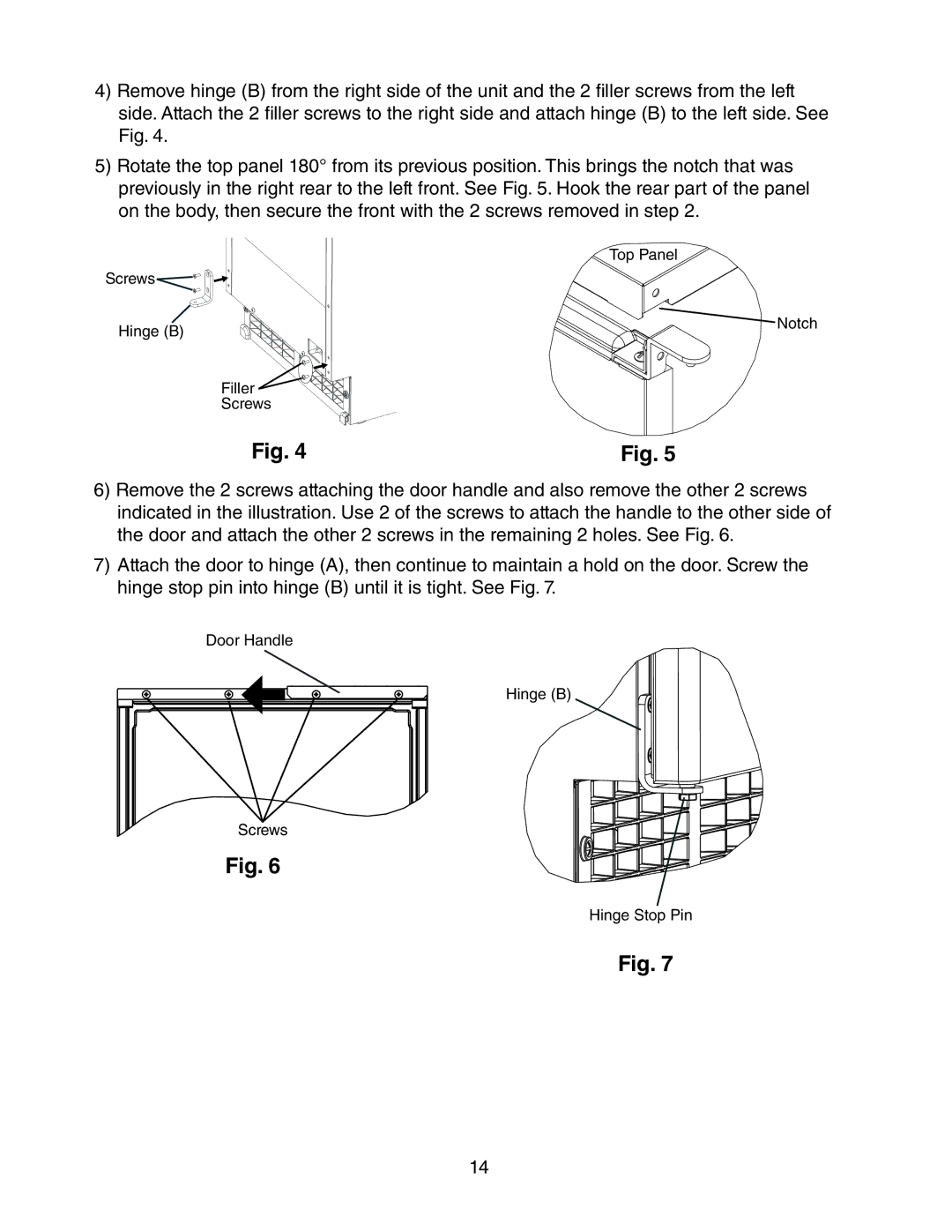 Hoshizaki C-100BAF-DS instruction manual Top Panel Screws Hinge B Notch Filler 